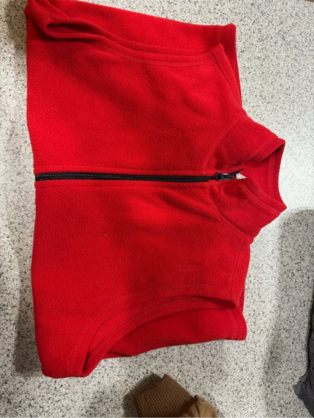 Old Navy Red Kids Fleece Zip-Up Hoodie
